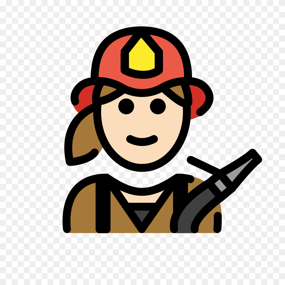 Woman Firefighter Emoji Clipart, Photography, Clothing, Hat, Weapon Free Png