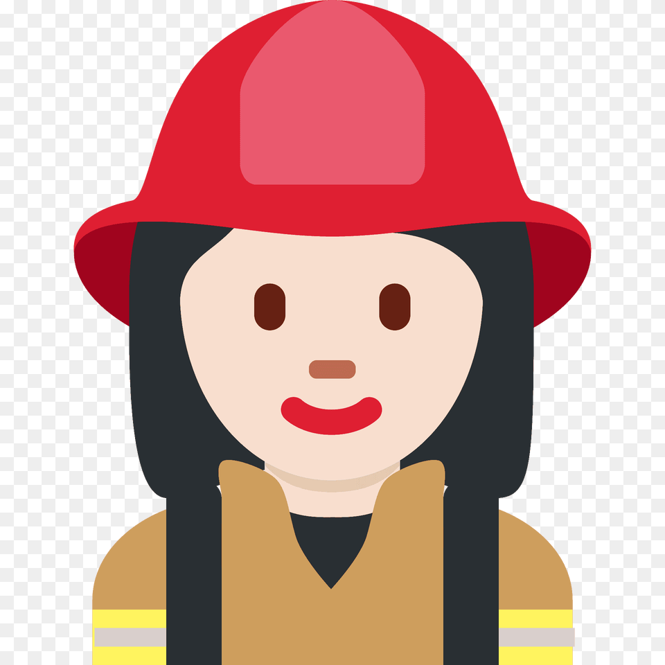 Woman Firefighter Emoji Clipart, Clothing, Hardhat, Helmet, Baby Free Transparent Png