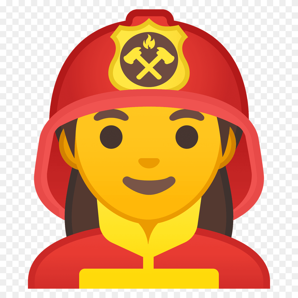 Woman Firefighter Emoji Clipart, Helmet, Baby, Face, Head Png Image