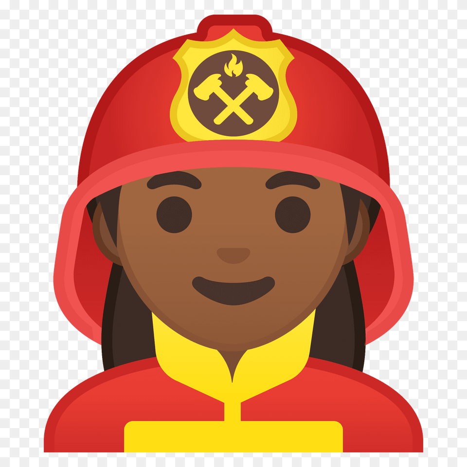 Woman Firefighter Emoji Clipart, Helmet, Baby, Person, Face Free Transparent Png