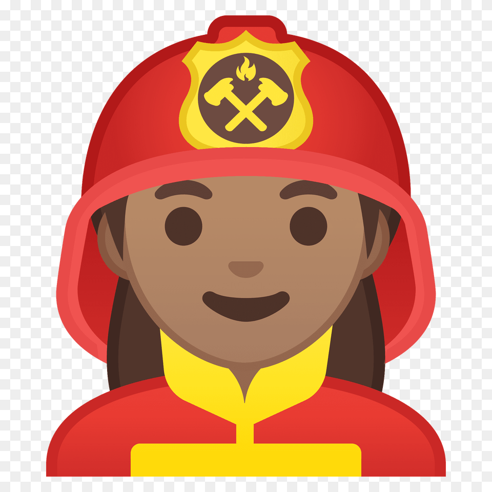 Woman Firefighter Emoji Clipart, Helmet, Baby, Face, Head Free Png Download