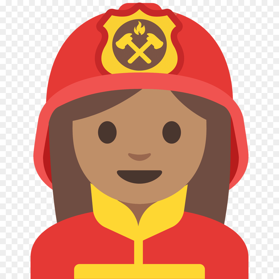 Woman Firefighter Emoji Clipart, Vest, Clothing, Lifejacket, Helmet Png Image