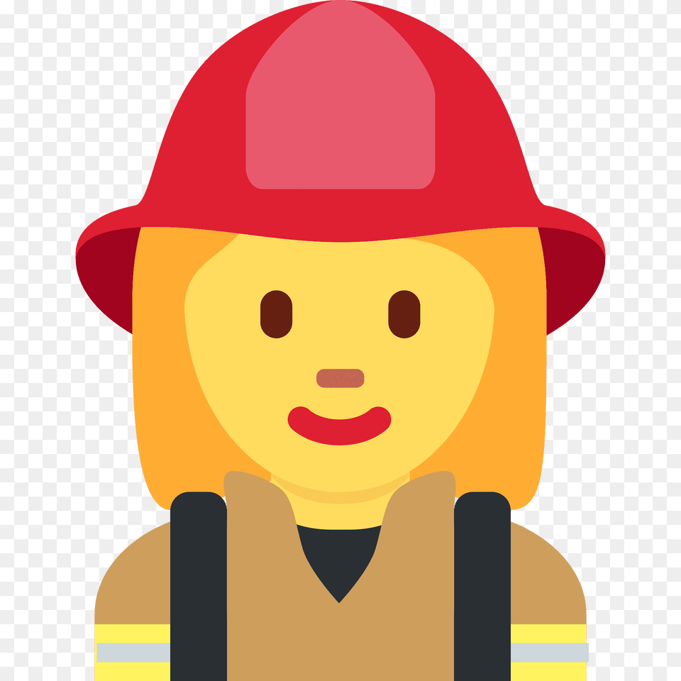 Woman Firefighter Emoji Clipart, Clothing, Hardhat, Helmet, Baby Png
