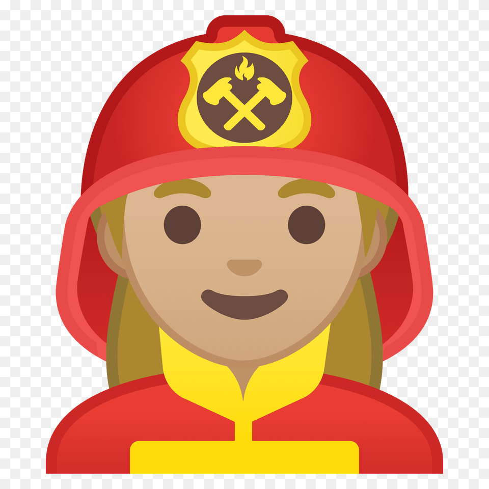 Woman Firefighter Emoji Clipart, Helmet, Face, Head, Person Free Png Download