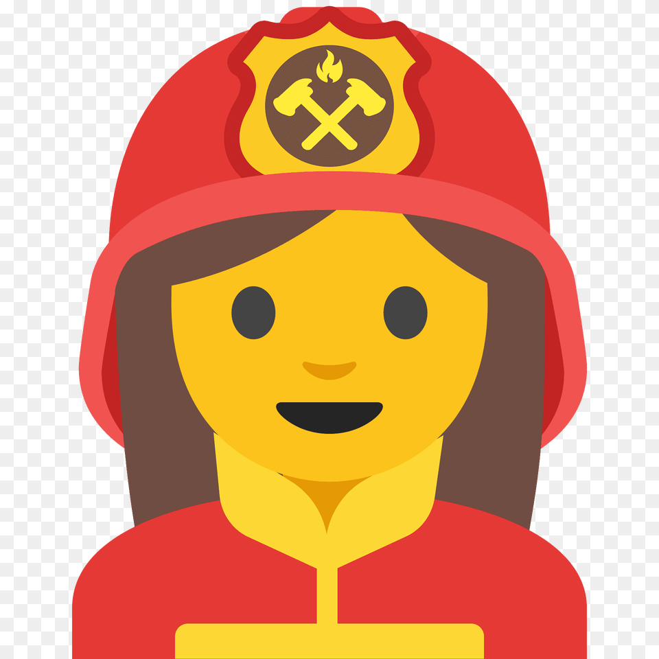 Woman Firefighter Emoji Clipart, Helmet, Baby, Person, Face Free Png Download