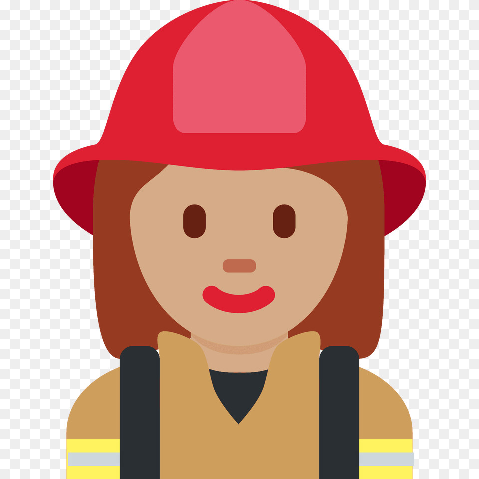 Woman Firefighter Emoji Clipart, Clothing, Hardhat, Helmet, Baby Free Png