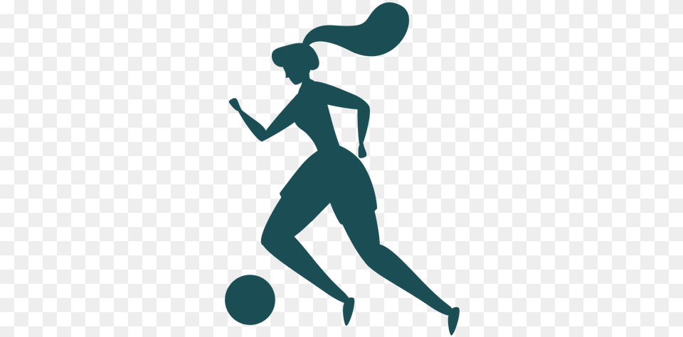 Woman Football Player Dribbling Silhouette Ad Affiliate Silueta Mujer Futbol, Adult, Female, People, Person Free Png Download