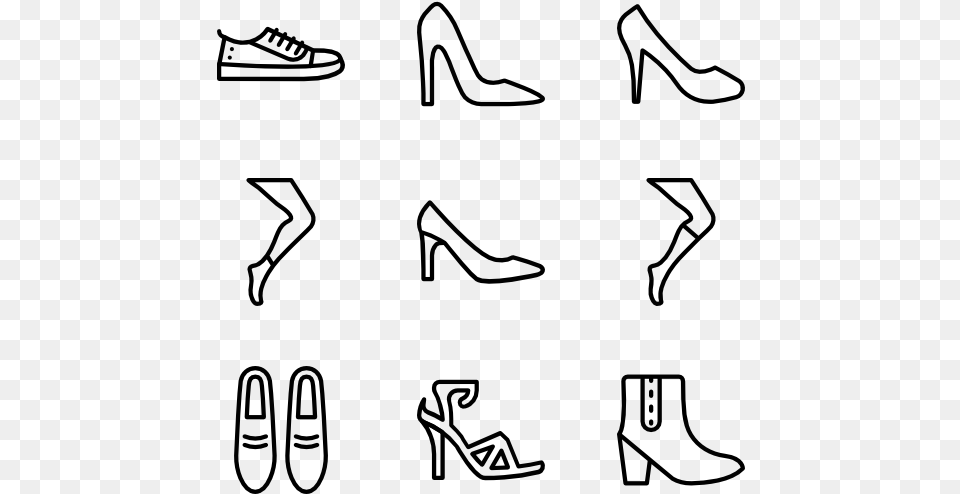 Woman Footwear Women Shoe Icon, Gray Png Image