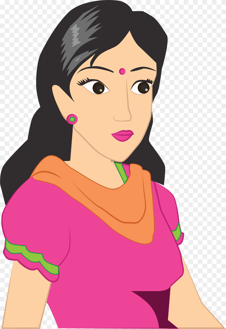 Woman From India Clipart, Portrait, Photography, Person, Head Png Image