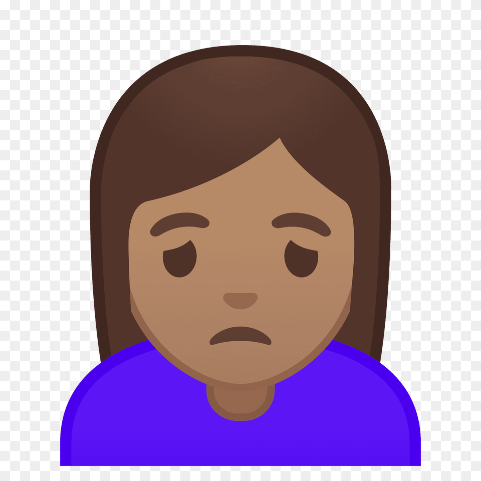 Woman Frowning Emoji Clipart, Face, Head, Person, Photography Free Png Download