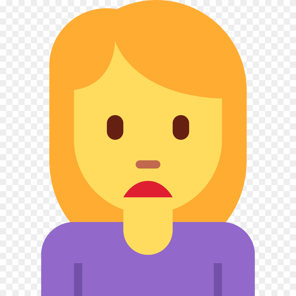 Woman Frowning Emoji Clipart, Baby, Person, Face, Head Free Transparent Png