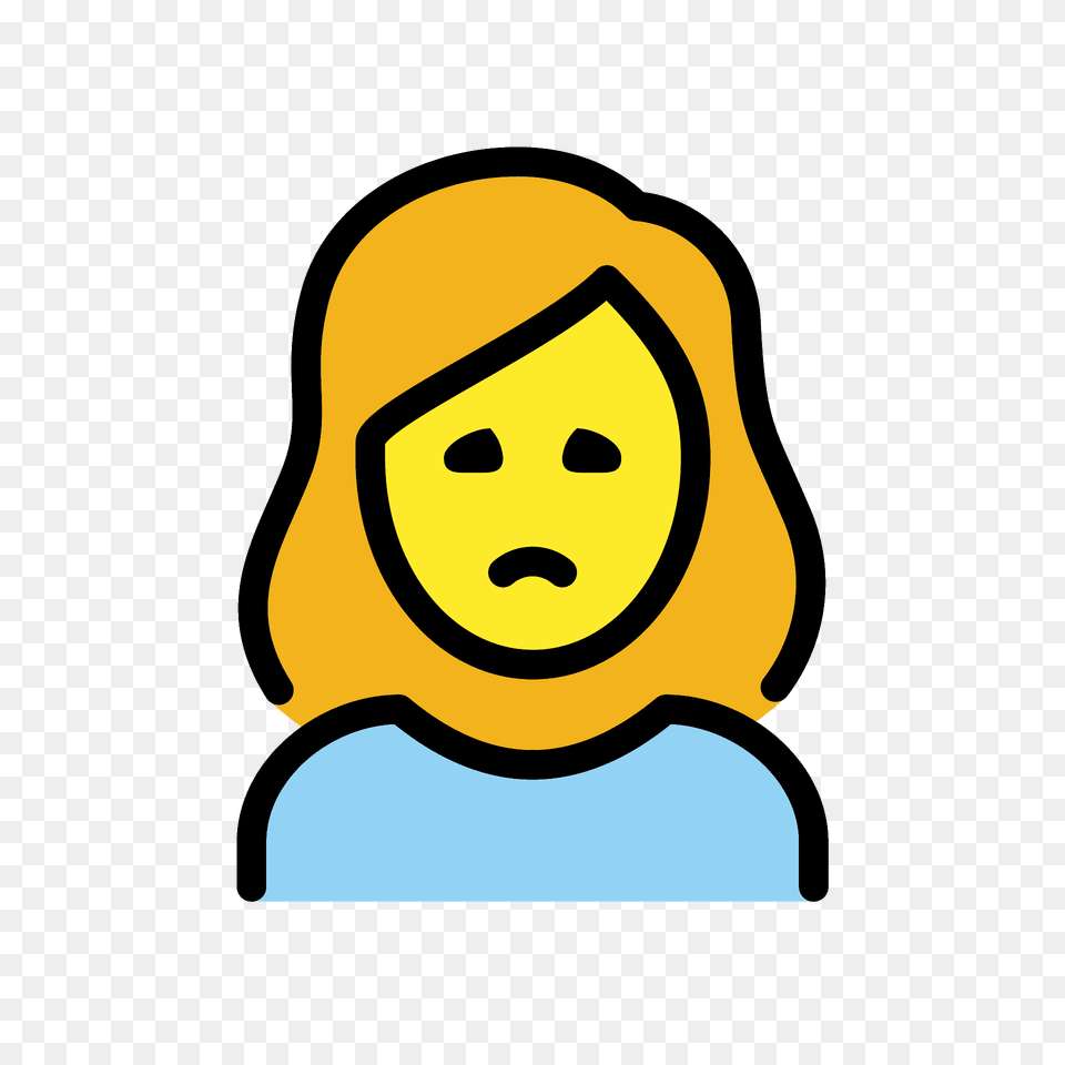 Woman Frowning Emoji Clipart, Clothing, Hat, Hood, Art Png Image