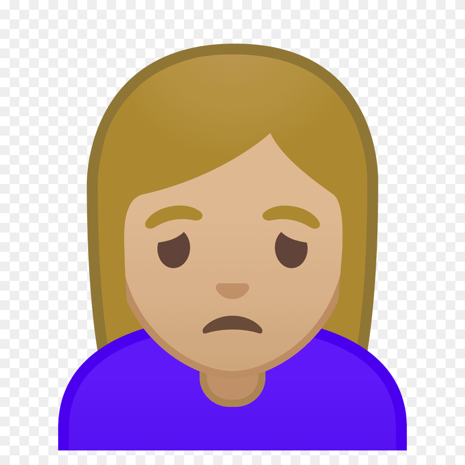 Woman Frowning Emoji Clipart, Face, Head, Person, Photography Free Png Download