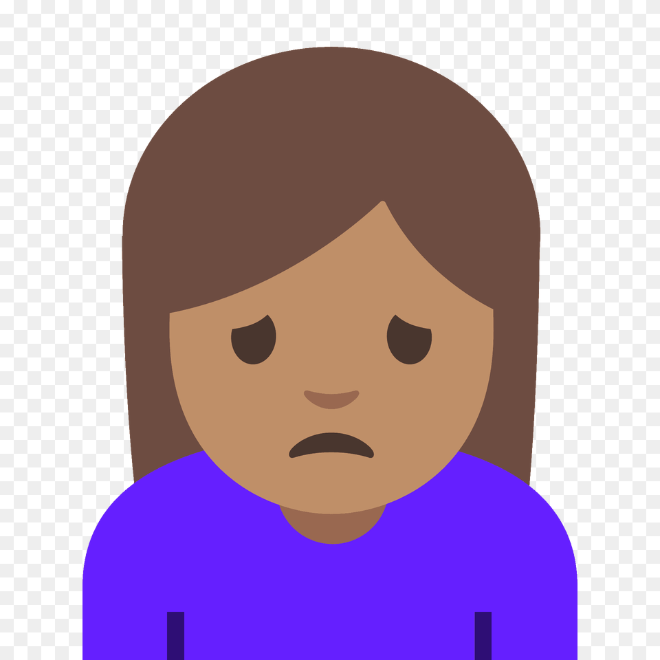 Woman Frowning Emoji Clipart, Face, Head, Person, Photography Png Image