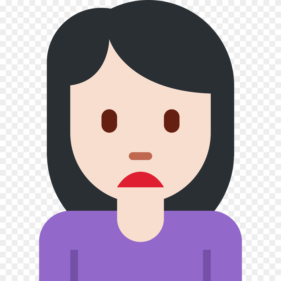 Woman Frowning Emoji Clipart, Cosmetics, Lipstick, Baby, Person Free Transparent Png