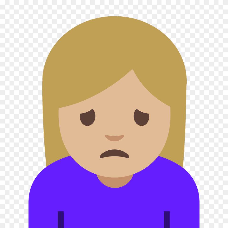 Woman Frowning Emoji Clipart, Face, Head, Person, Photography Free Png