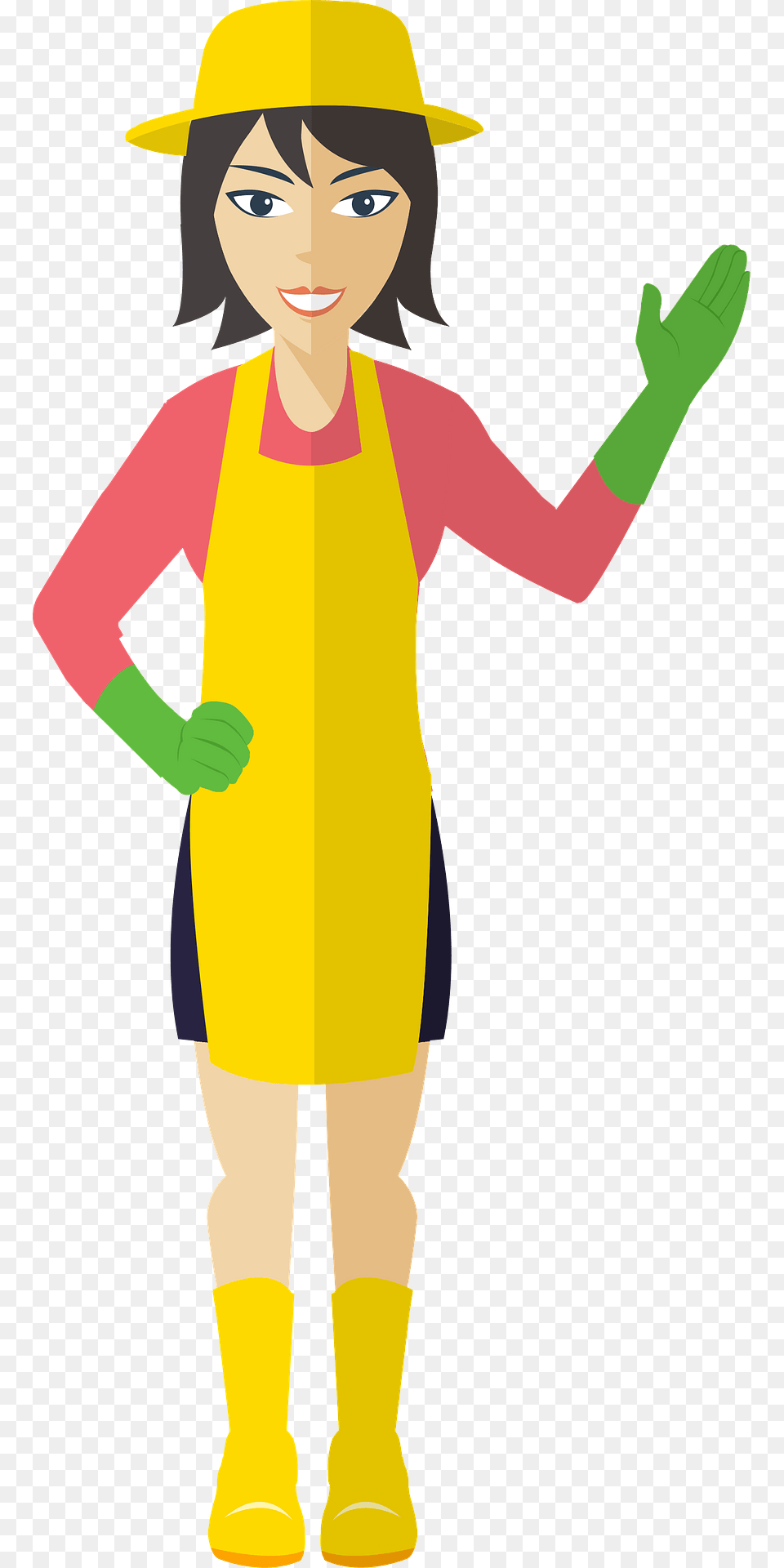 Woman Gardener Clipart, Person, Face, Head, Clothing Png Image