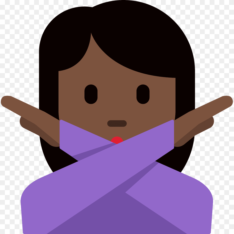 Woman Gesturing No Emoji Clipart, Purple, Person Png