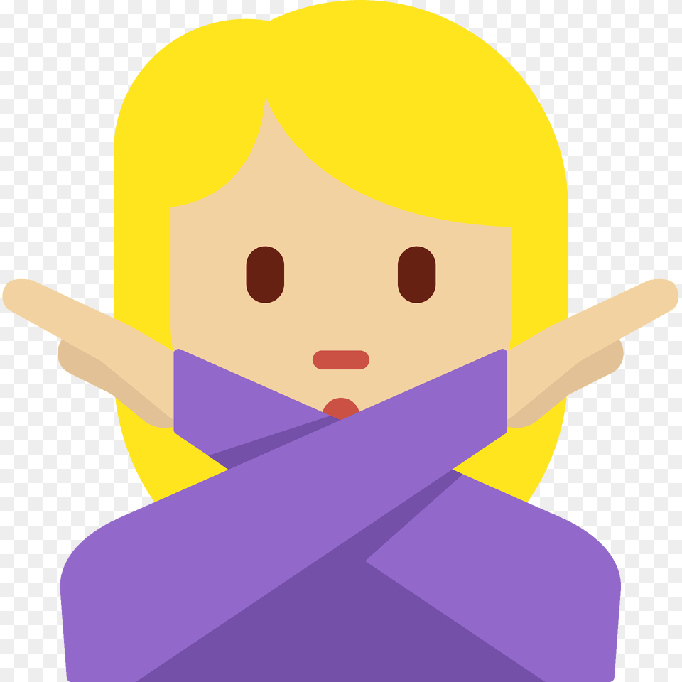 Woman Gesturing No Emoji Clipart, Purple, Baby, Person Free Transparent Png