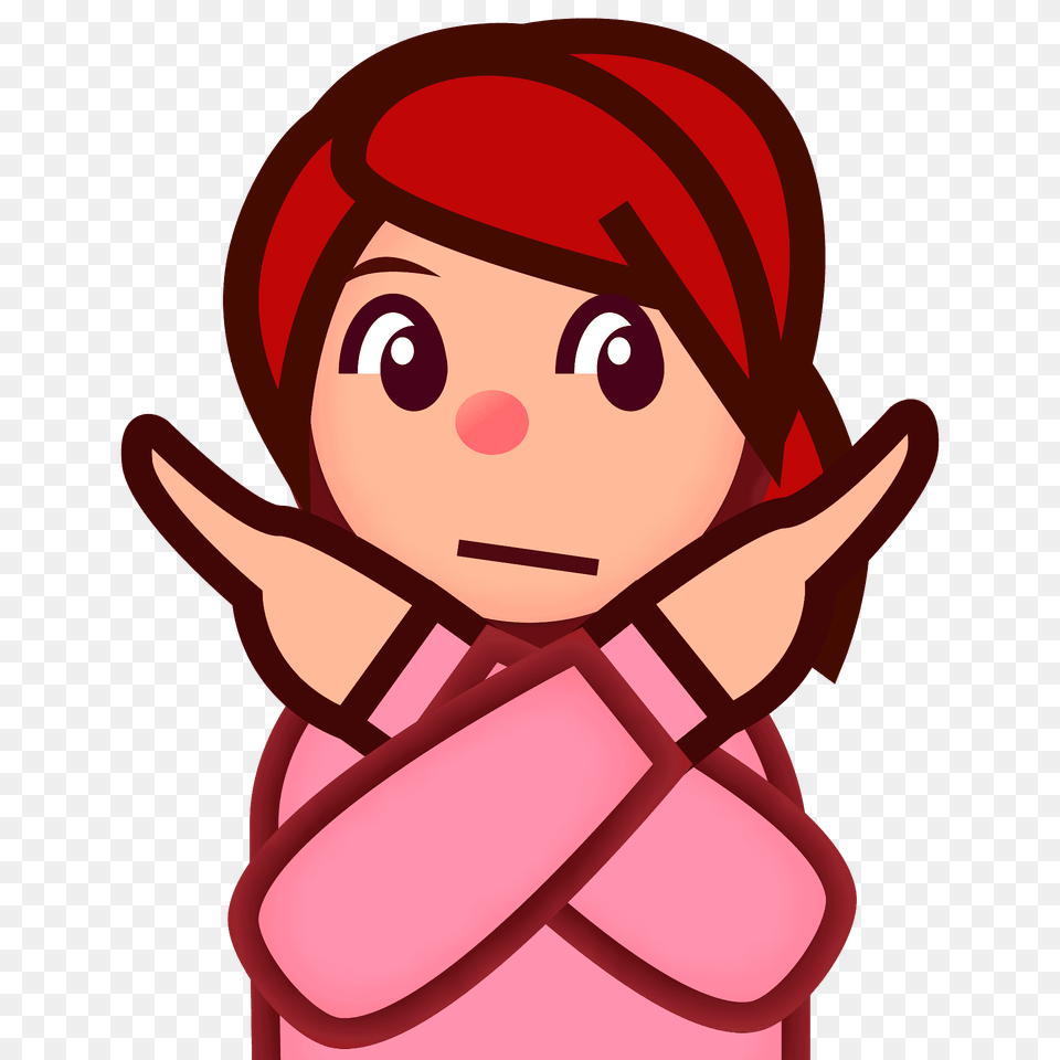 Woman Gesturing No Emoji Clipart, Baby, Person, Face, Head Free Transparent Png