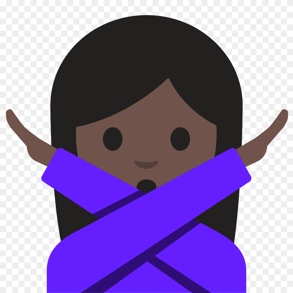 Woman Gesturing No Emoji Clipart, Person, Purple, People Free Png