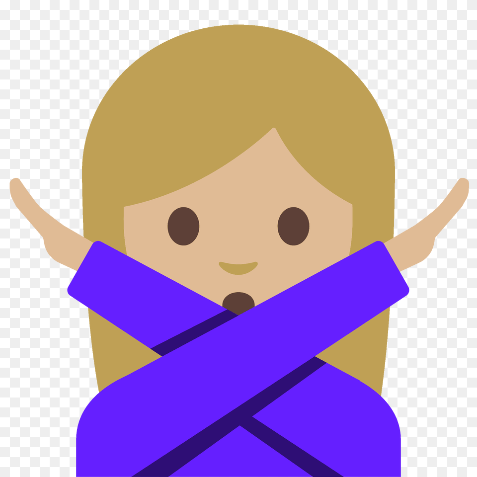 Woman Gesturing No Emoji Clipart, Purple, Baby, Person, Formal Wear Png
