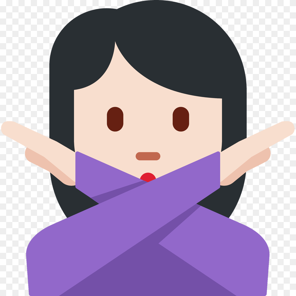 Woman Gesturing No Emoji Clipart, Purple, Baby, Person Free Transparent Png