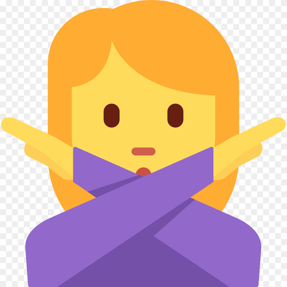 Woman Gesturing No Emoji Clipart, Baby, Person Png Image