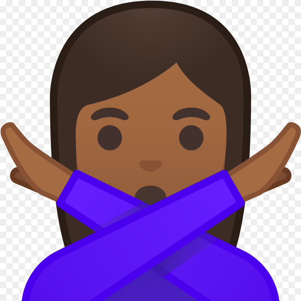 Woman Gesturing No Medium Dark Skin Tone Icon Clipart Women Gesturing Yes Icon, Hand, Body Part, Person, Finger Free Transparent Png