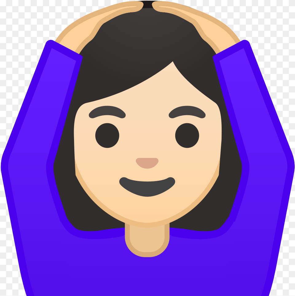 Woman Gesturing Ok Light Skin Tone Icon Raise Hand Emoji, Photography, Portrait, Person, Face Free Png