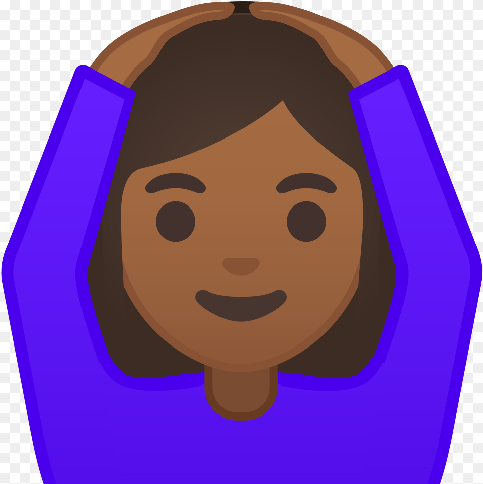 Woman Gesturing Ok Medium Dark Skin Tone Icon Emoji Mulher, Face, Head, Person, Photography Free Png Download