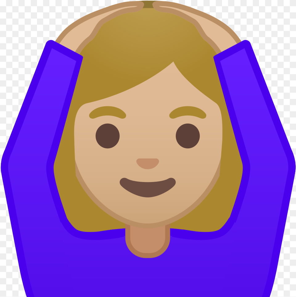 Woman Gesturing Ok Medium Light Skin Tone Icon Emoji Persona Haciendo Gestos, Baby, Bag, Person, Face Free Png