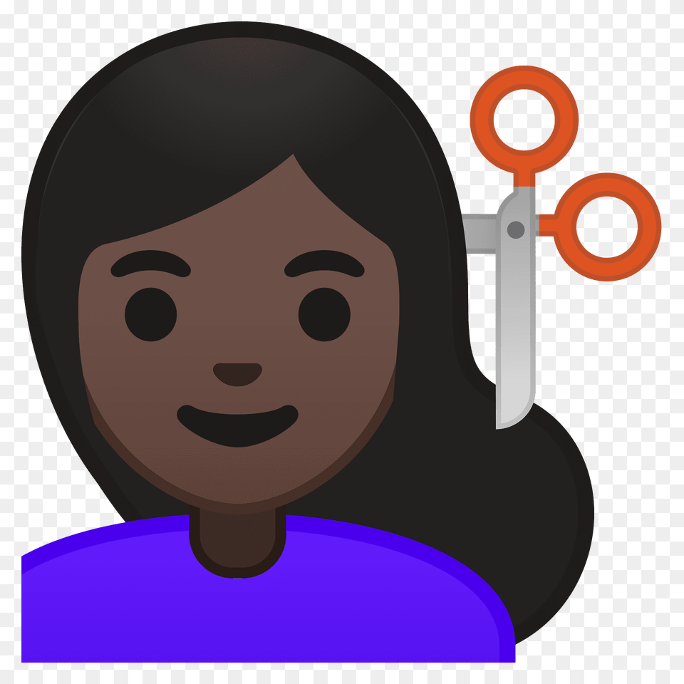 Woman Getting Haircut Emoji Clipart, Face, Head, Person, Scissors Png