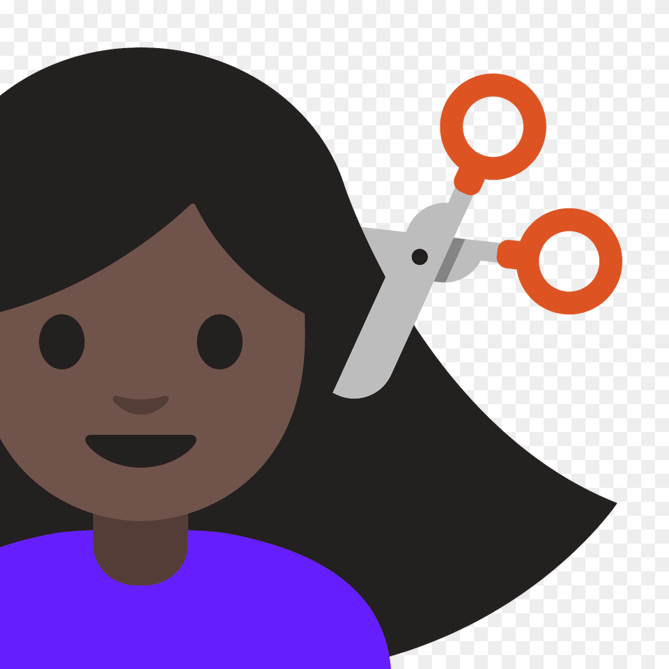 Woman Getting Haircut Emoji Clipart, Face, Head, Person, Scissors Free Png Download