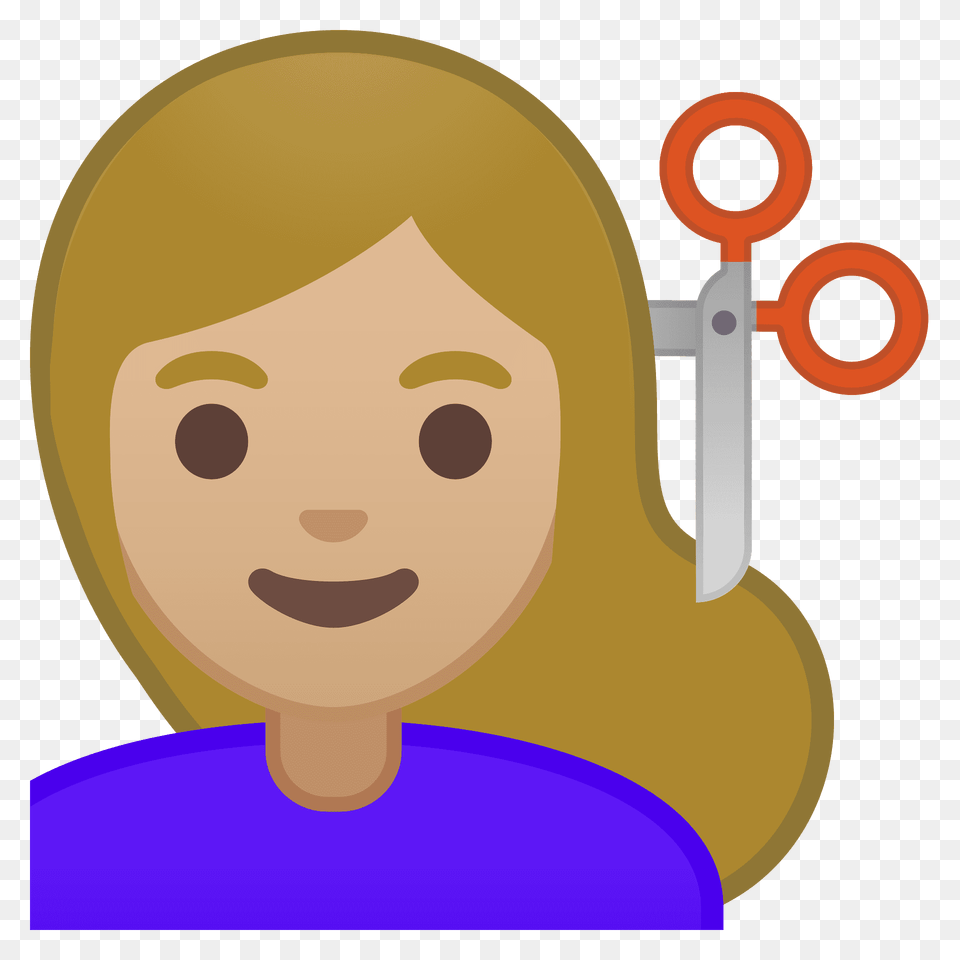 Woman Getting Haircut Emoji Clipart, Face, Head, Person, Baby Free Transparent Png