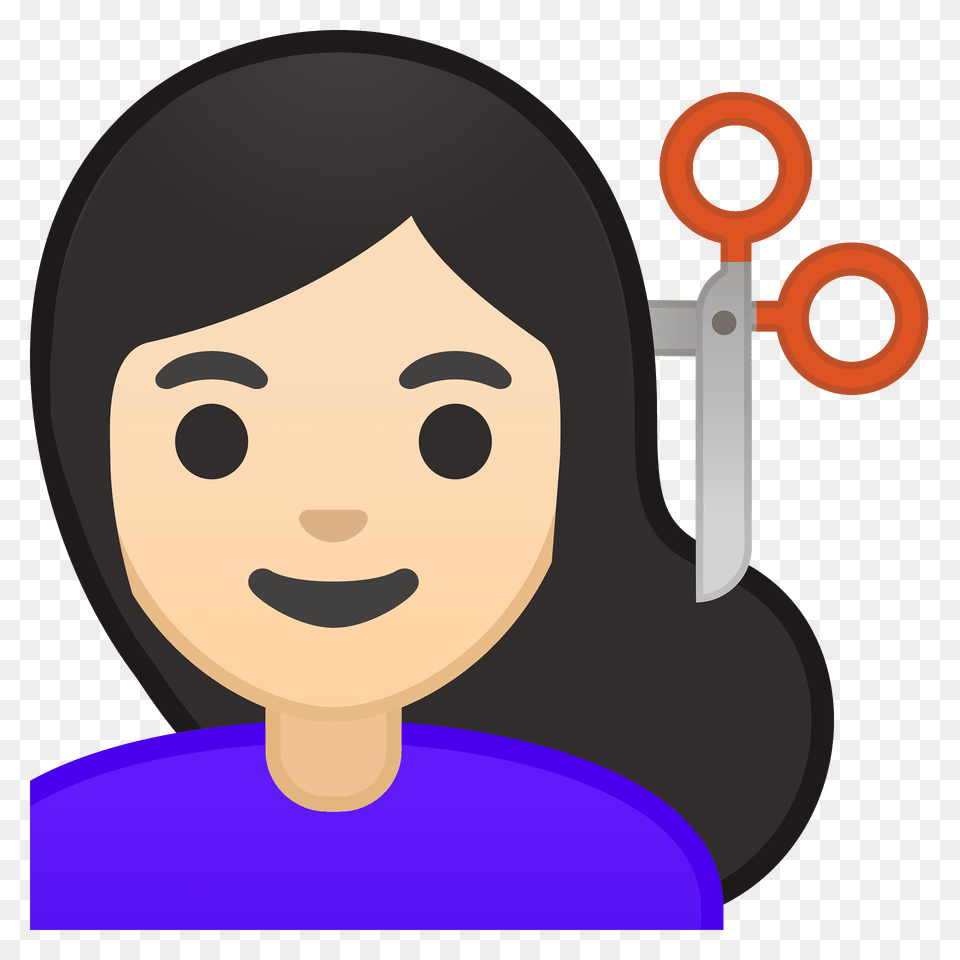 Woman Getting Haircut Emoji Clipart, Face, Head, Person, Photography Free Png Download