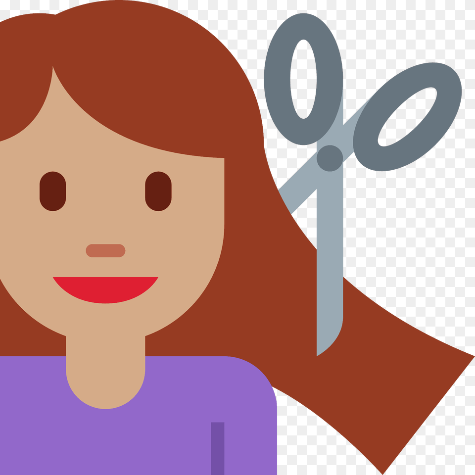 Woman Getting Haircut Emoji Clipart, Face, Head, Person, Baby Png Image