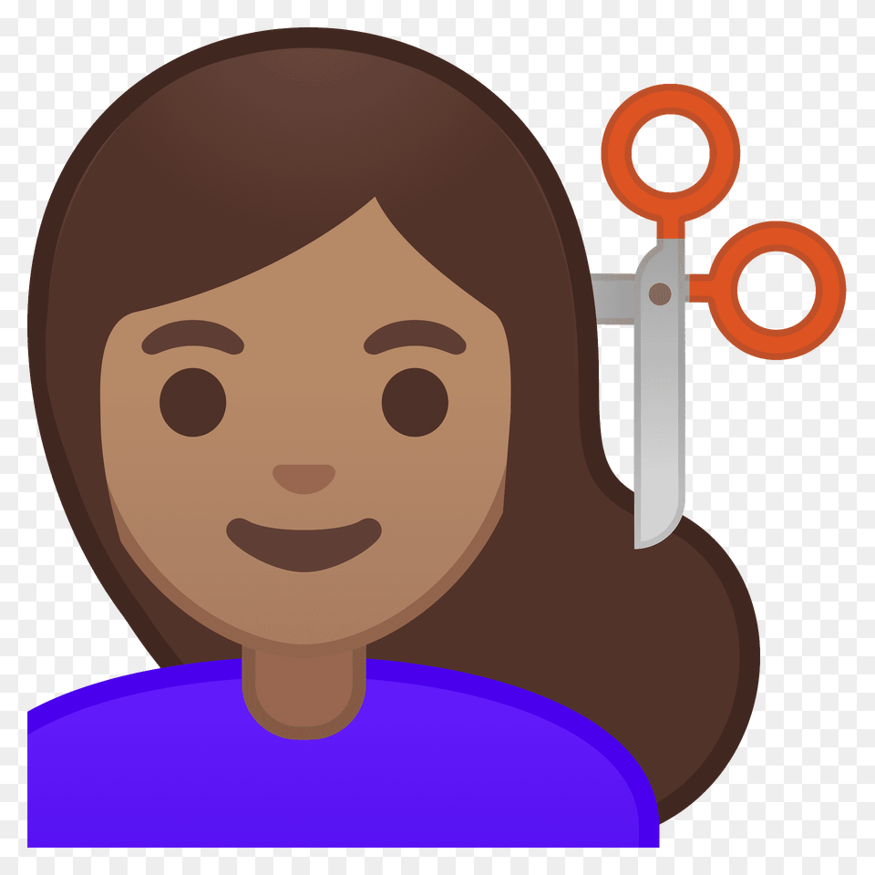 Woman Getting Haircut Emoji Clipart, Face, Head, Person, Baby Free Transparent Png