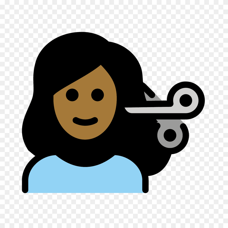 Woman Getting Haircut Emoji Clipart, Animal, Bear, Mammal, Wildlife Png
