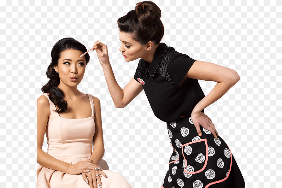 Woman Getting Her Brows Waxed For Bold Is Beautiful Brow Try On Benefit, Clothing, Dress, Evening Dress, Formal Wear Free Transparent Png