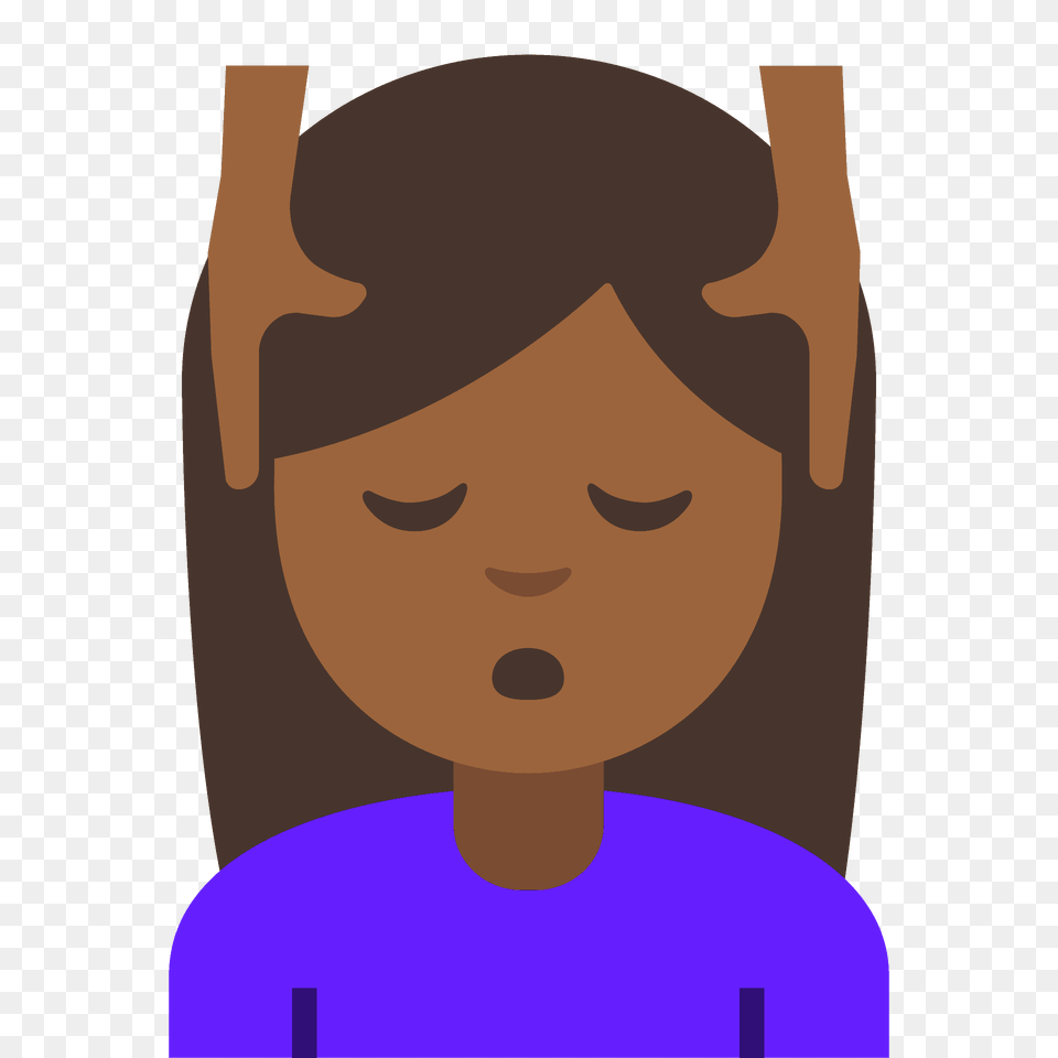 Woman Getting Massage Emoji Clipart, Head, Person, Face, Water Free Transparent Png