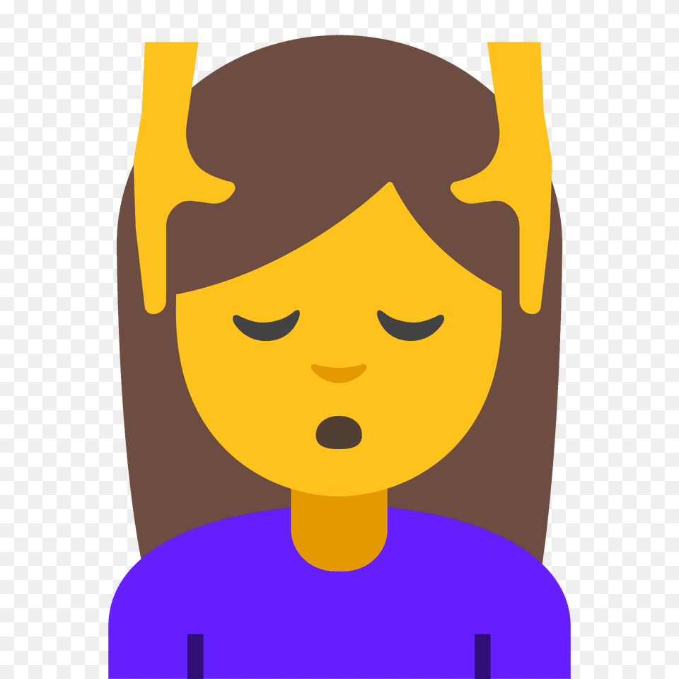 Woman Getting Massage Emoji Clipart, Face, Head, Person, Baby Png