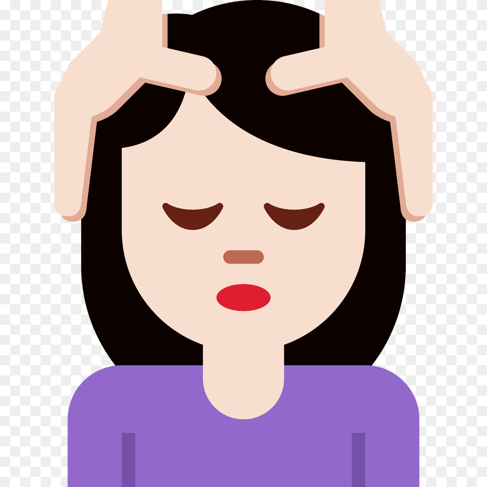 Woman Getting Massage Emoji Clipart, Head, Person, Face, Baby Free Png