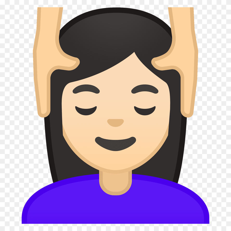 Woman Getting Massage Emoji Clipart, Face, Head, Person, Photography Free Transparent Png