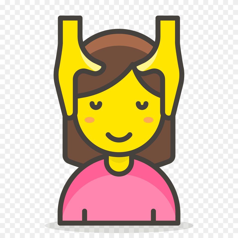 Woman Getting Massage Emoji Clipart, Face, Head, Person Free Png