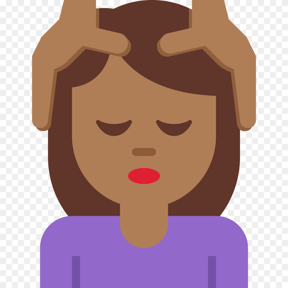 Woman Getting Massage Emoji Clipart, Cosmetics, Lipstick, Head, Person Free Png Download