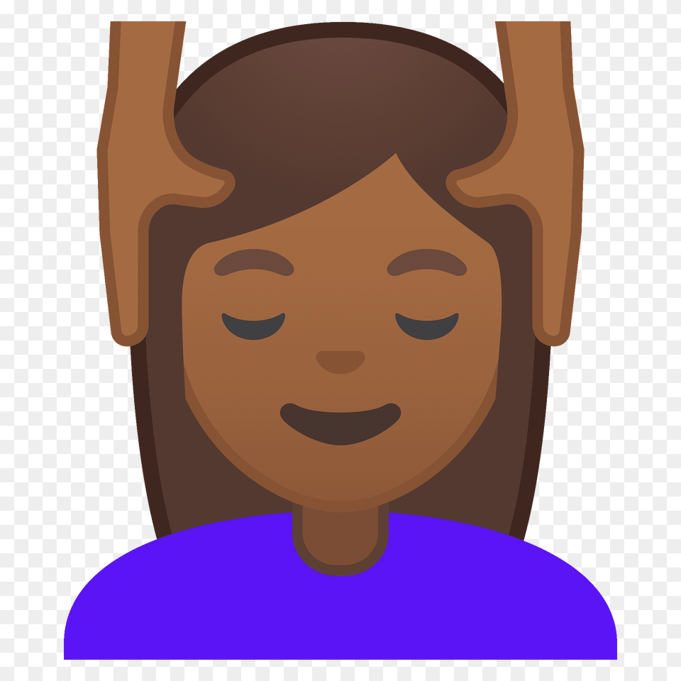 Woman Getting Massage Emoji Clipart, Face, Head, Person, Photography Free Transparent Png