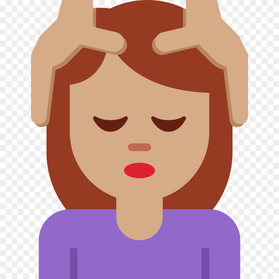 Woman Getting Massage Emoji Clipart, Head, Person, Baby, Face Free Png Download