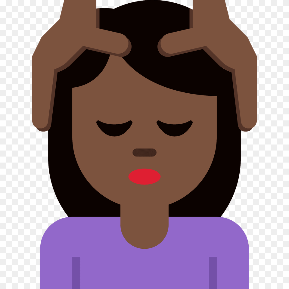 Woman Getting Massage Emoji Clipart, Person, Head, Face, Cosmetics Png