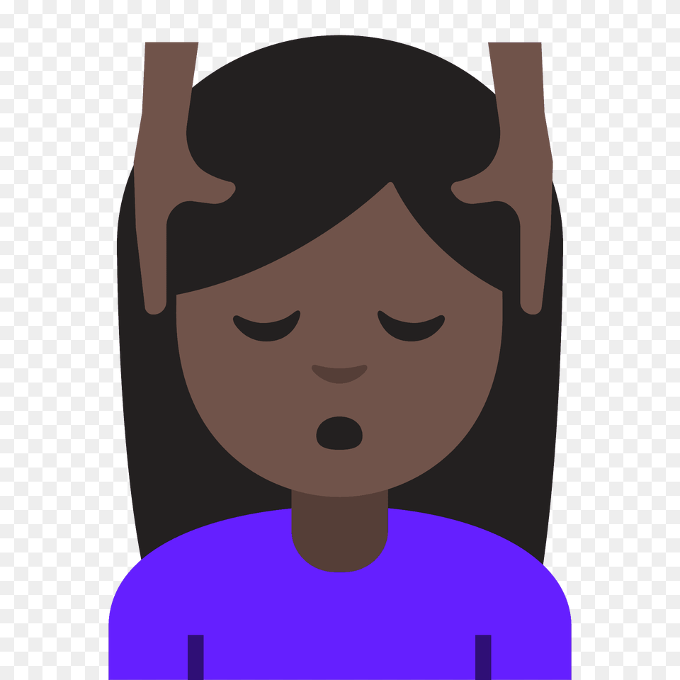 Woman Getting Massage Emoji Clipart, Face, Head, Person, Water Png Image